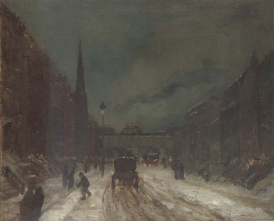 Street Scene with Snow